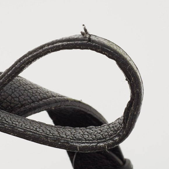 BURBERRY Black/Beige House Check Fabric and Leather D Ring Shoulder Bag - Picture 7 of 8